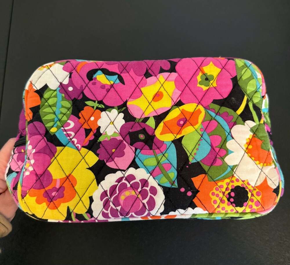 Vera Bradley Large Cosmetic Bag in Tutti Frutti Pattern - Picture 8 of 9